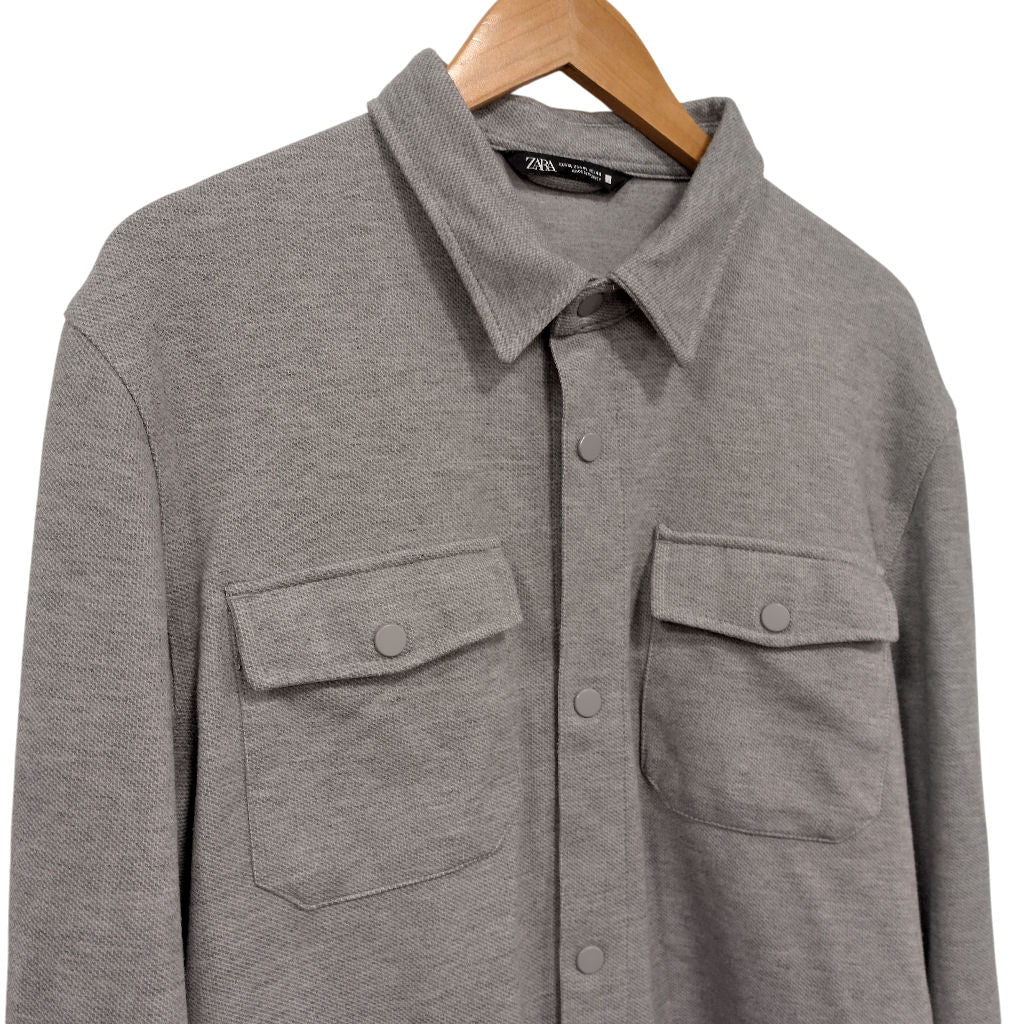 Zara Grey Overshirt Button-Up