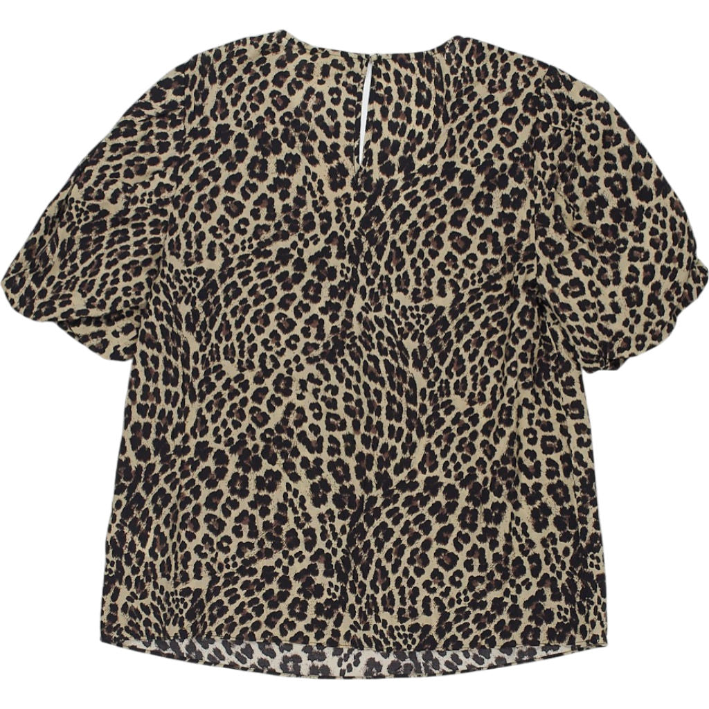 Hush Leopard Print Alberta Puff Sleeve Top