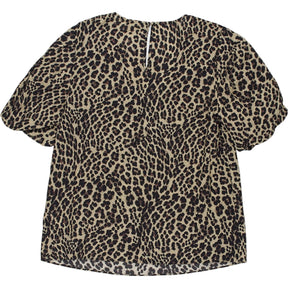 Hush Leopard Print Alberta Puff Sleeve Top