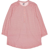 Lands' End Red Print Blouse