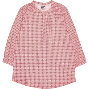 Lands' End Red Print Blouse