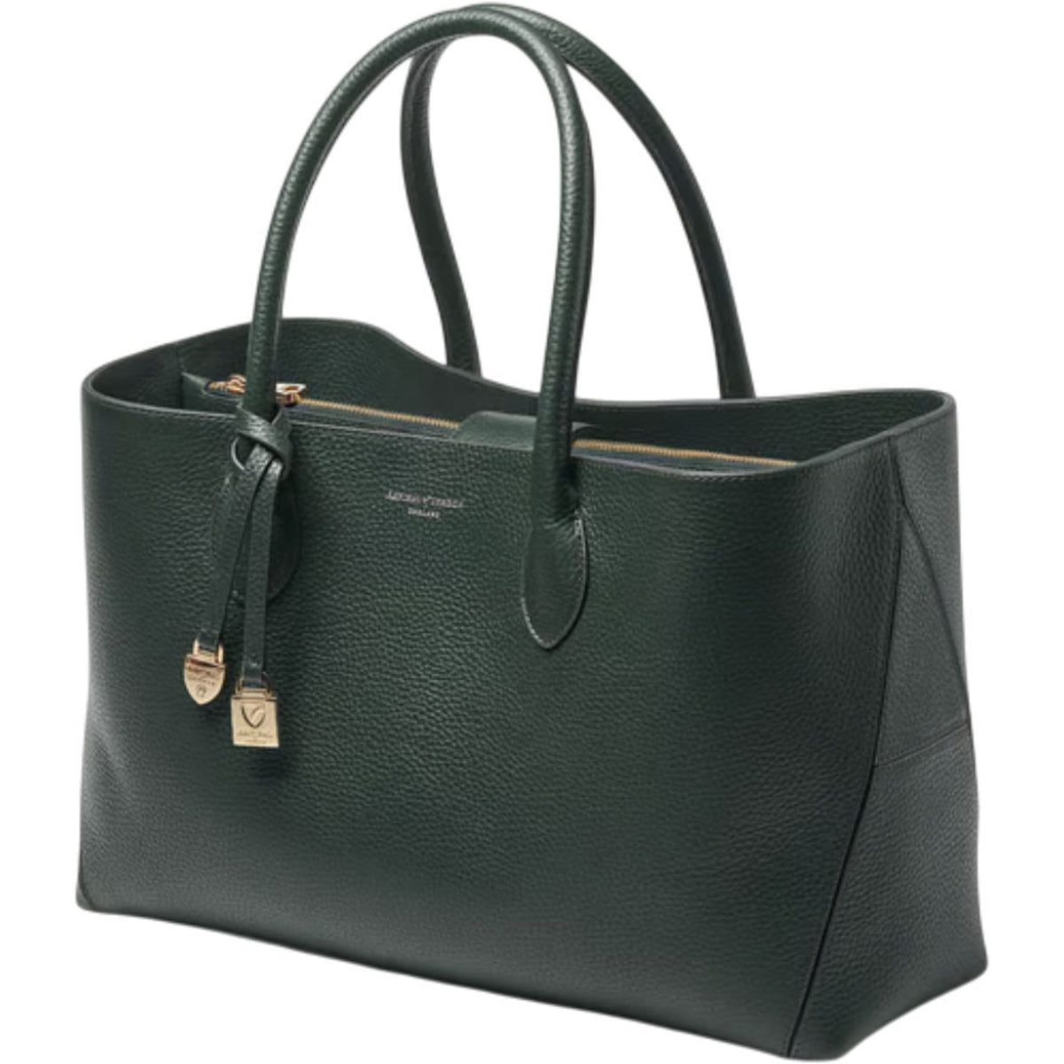 Aspinal Green Leather Handbag