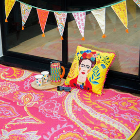 Boho Paisley Print Outdoor Rug