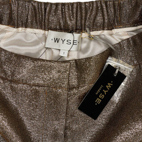 Wyse Gold Anande Metallic Suit Trousers