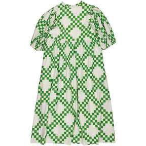 Bonté Apple Green Check Midi Dress