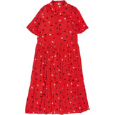Hush Red Bird Print Dress UK 8
