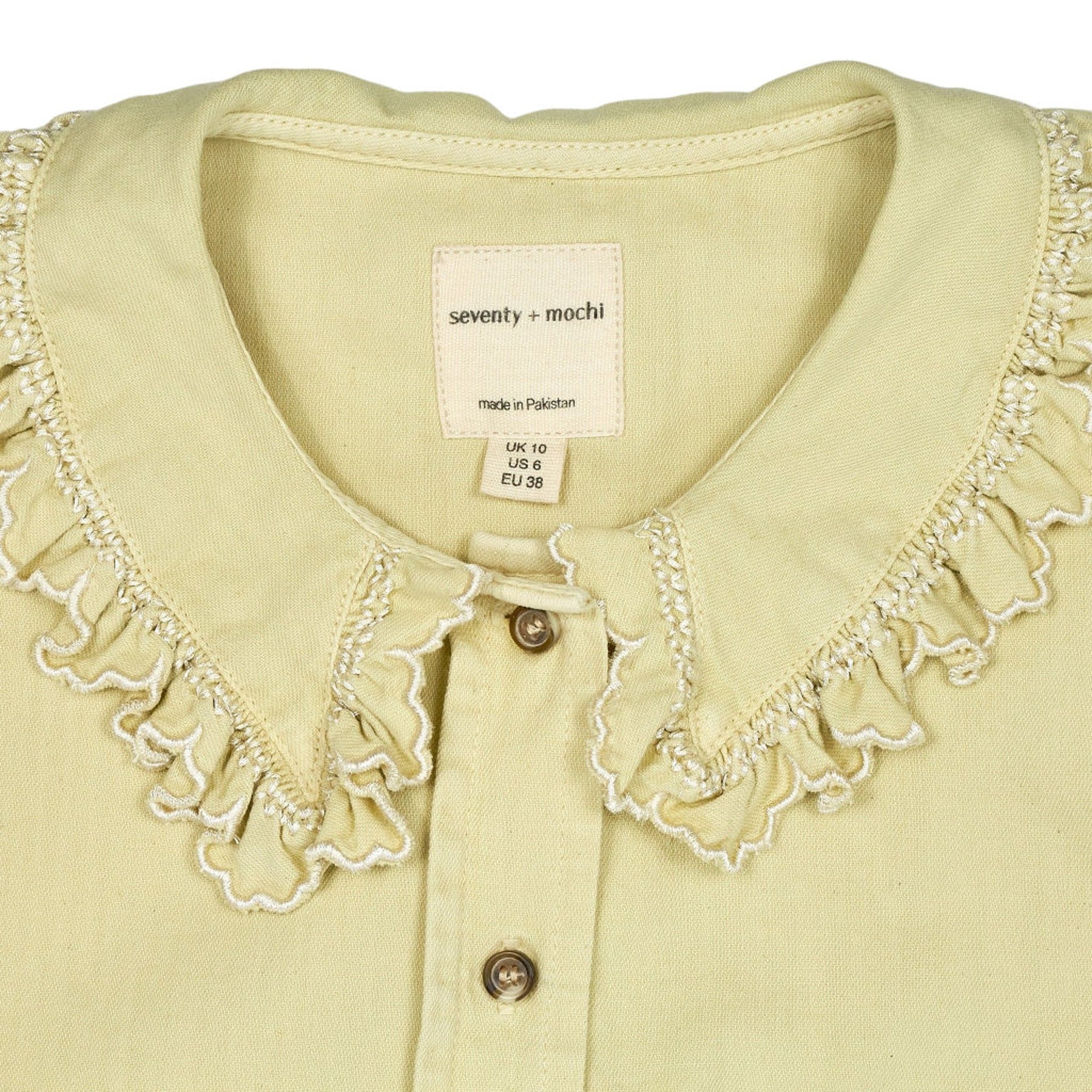 seventy + mochi Buttermilk Ruffled Collar Shirt