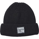Katharine Hamnett x John Smedley Black Ribbed Beanie