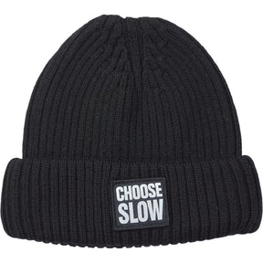 Katharine Hamnett x John Smedley Black Ribbed Beanie