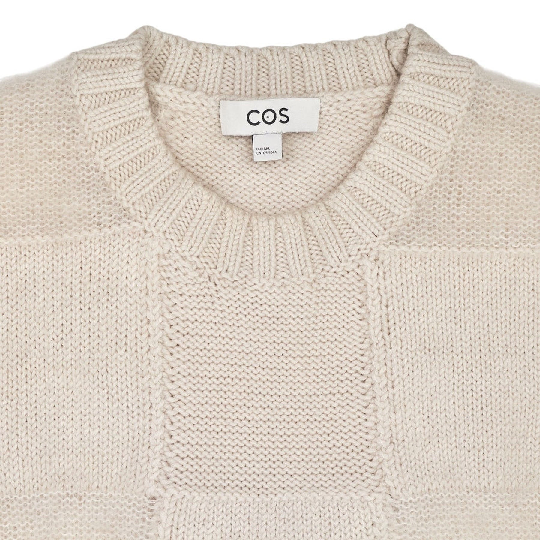 COS Cream Wool Blend Jumper