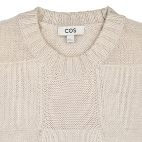COS Cream Wool Blend Jumper