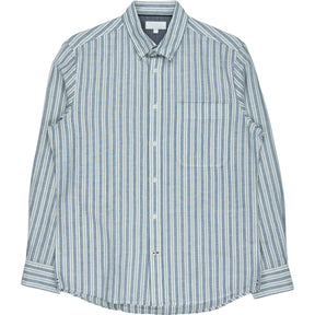 Striped Blue Collared Shirt