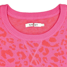 NRBY Pink Leopard Print Jumper