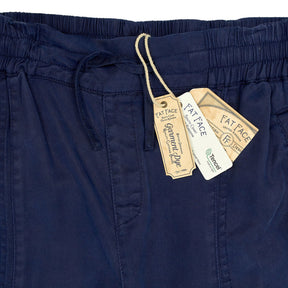 Fat Face Blue Lyocell Cuffed Trousers