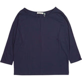 Baukjen Navy Spenser Relaxed Boat Neck Top