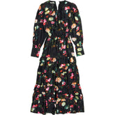Baukjen Black Floral Natasha Printed Maxi Dress