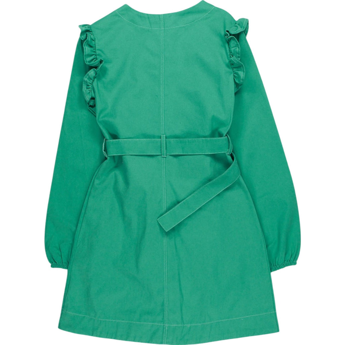 OMNES Green Belted Mini Dress
