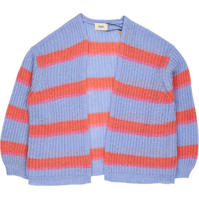 Hush Sky Blue Orange Ani Stripe Knitted Cardigan