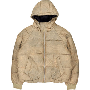 Pull&Bear Beige Hooded Puffer Jacket