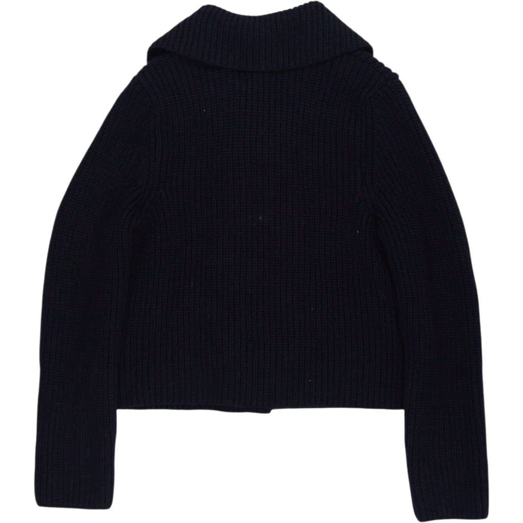 River Island Navy Double Breasted Cardigan