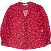 Omnes Red Floral Blouse