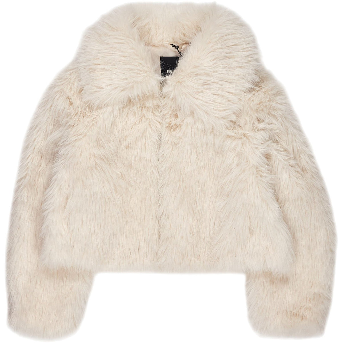 Pull & Bear Cream Faux Fur Coat