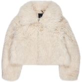 Pull & Bear Cream Faux Fur Coat