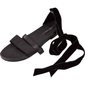Mother of Pearl Black Sandals