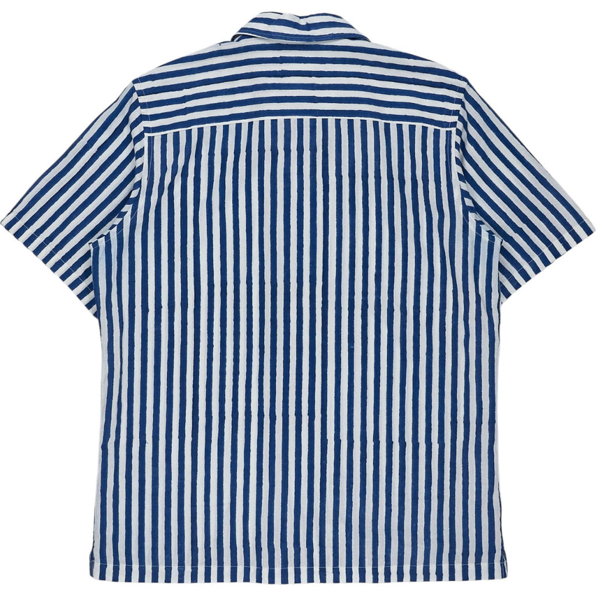 Drake's Blue Striped Shirt