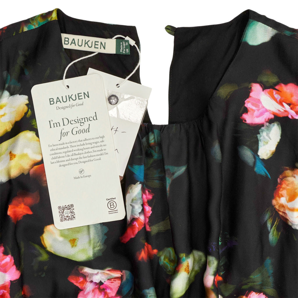 Baukjen Black Floral Natasha Printed Maxi Dress