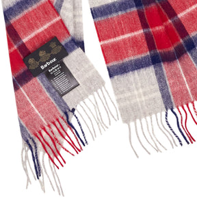 Barbour Red Blue Check Scarf