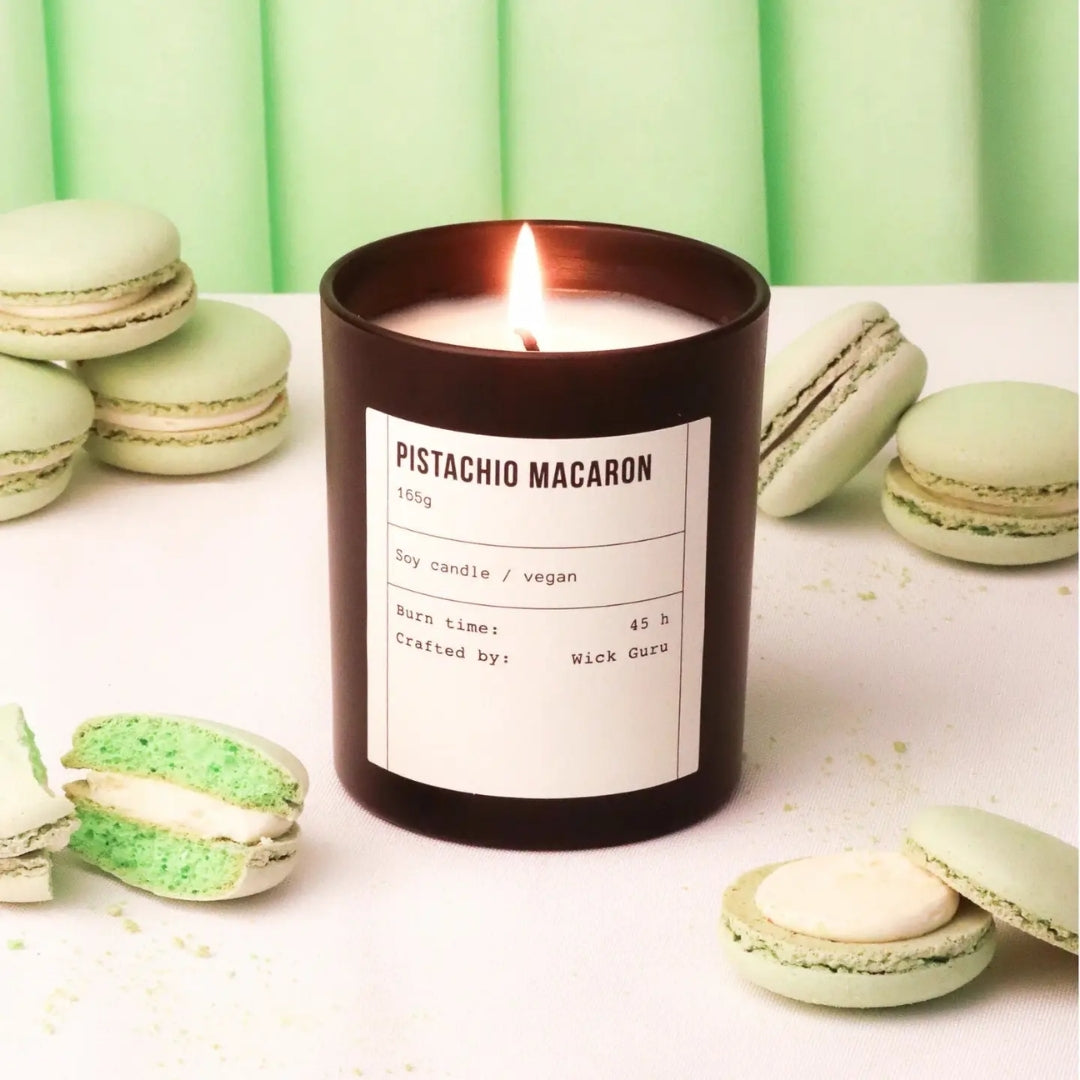 Pistachio Macaron Candle By Wick Guru