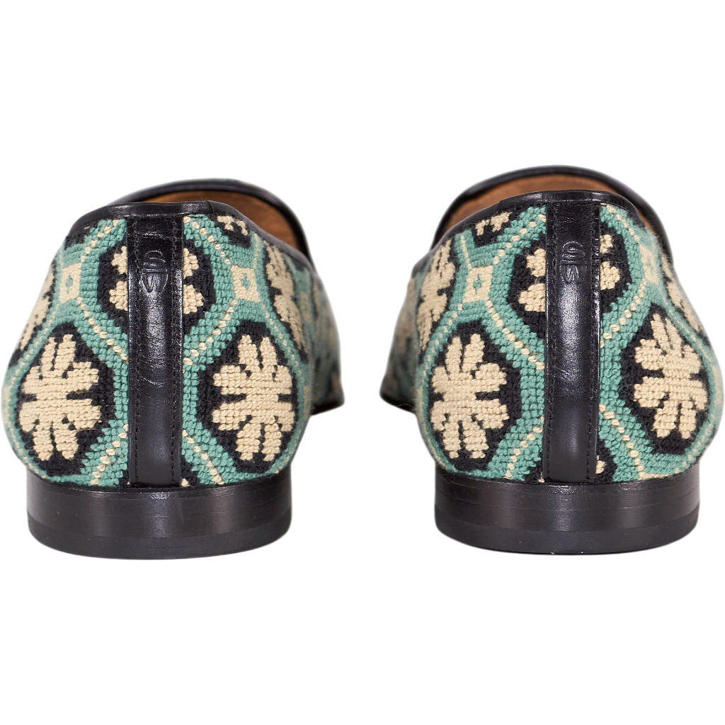 Stubbs & Wootton Turquoise Mosaic Slippers
