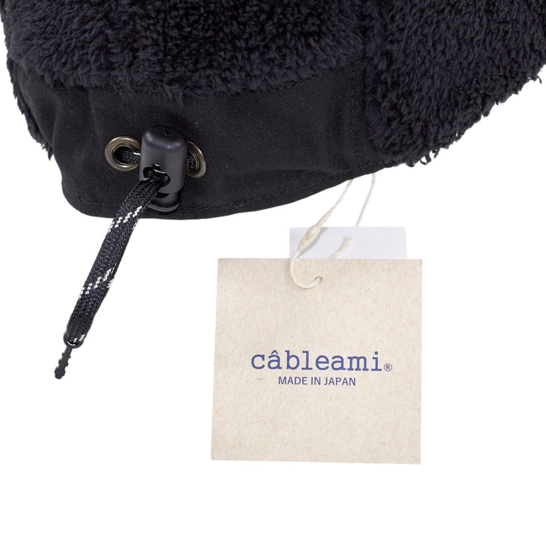 Cableami Black Fleece Cap