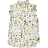 Baukjen Floral Ruffle Sleeveless Blouse