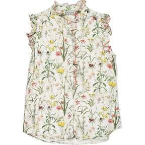 Baukjen Floral Ruffle Sleeveless Blouse