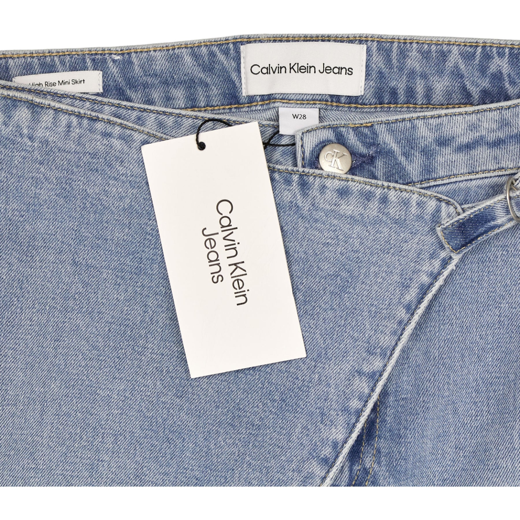 Calvin Klein Light Blue Denim Mini Skirt