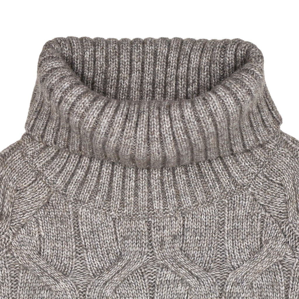 Moss Grey Turtleneck Sweater
