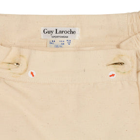Guy Laroche Cream Silk Blend Midi Skirt