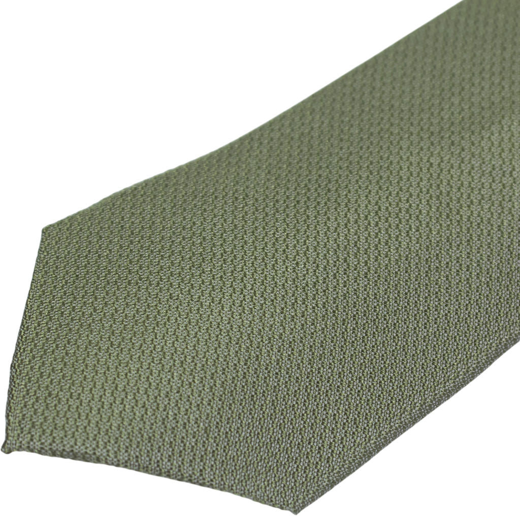Moss Green Floral Pattern Silk Tie Bundle x 3