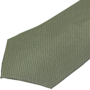 Moss Green Floral Pattern Silk Tie Bundle x 3