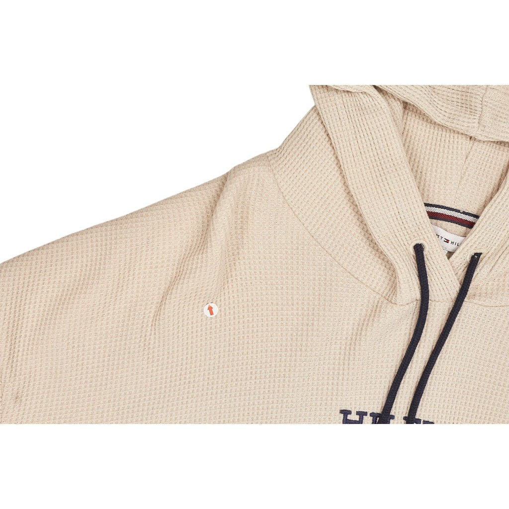 Tommy Hilfiger Cream Waffle Hoodie