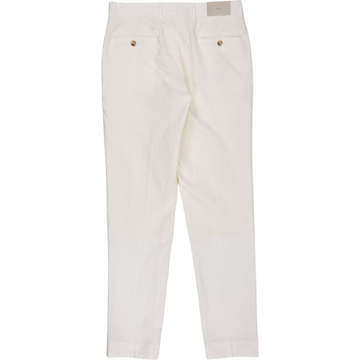 Moss Bros White Seersucker Trousers