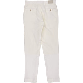 Moss Bros White Seersucker Trousers