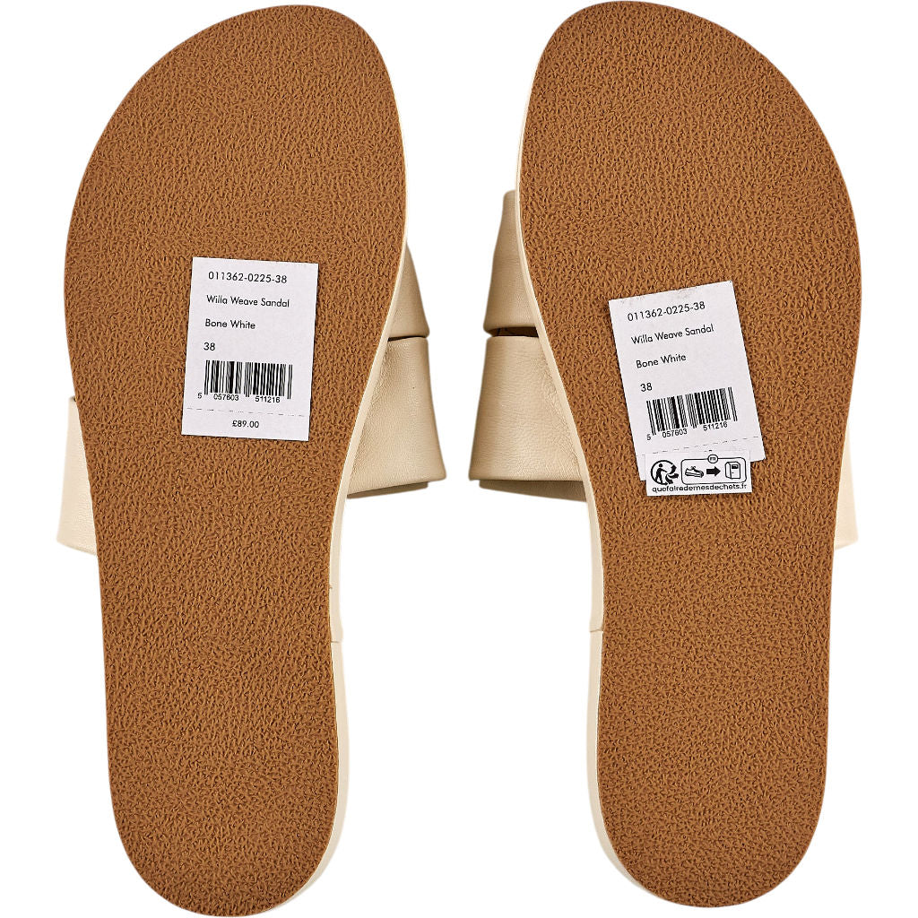 Hush Bone White Willa Weave Sandal