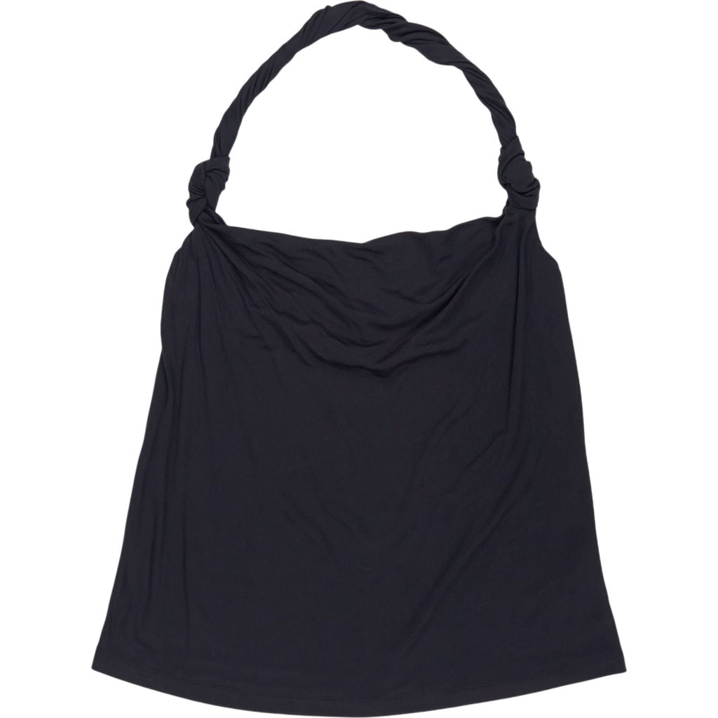 Hush Black Knot Detail Halter Vest