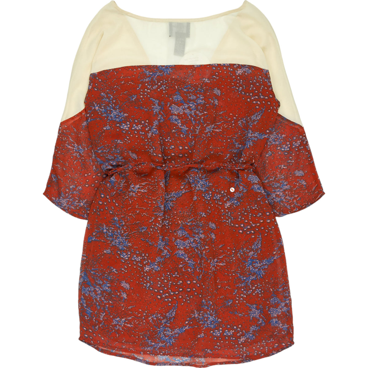 Stussy Red Blue Floral Tunic Dress