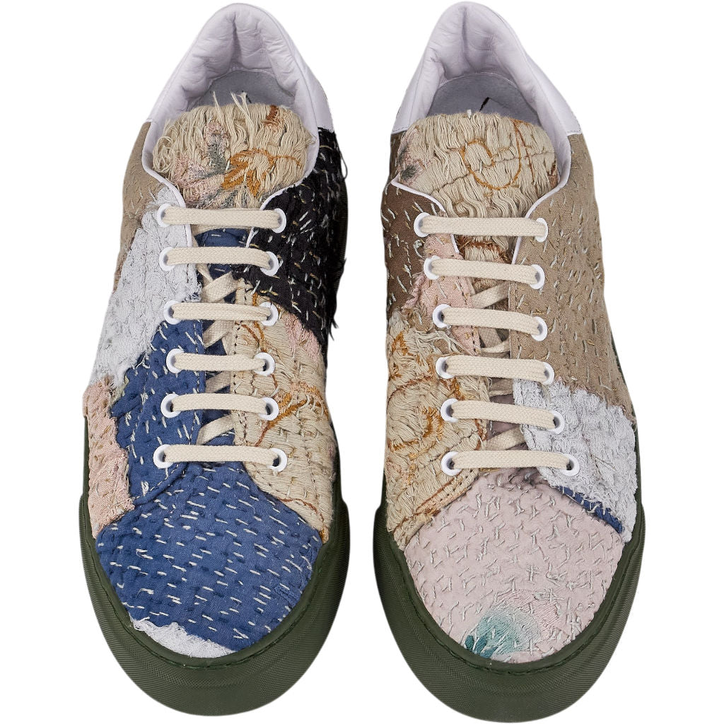 By Walid Multicolour Patchwork Trainers