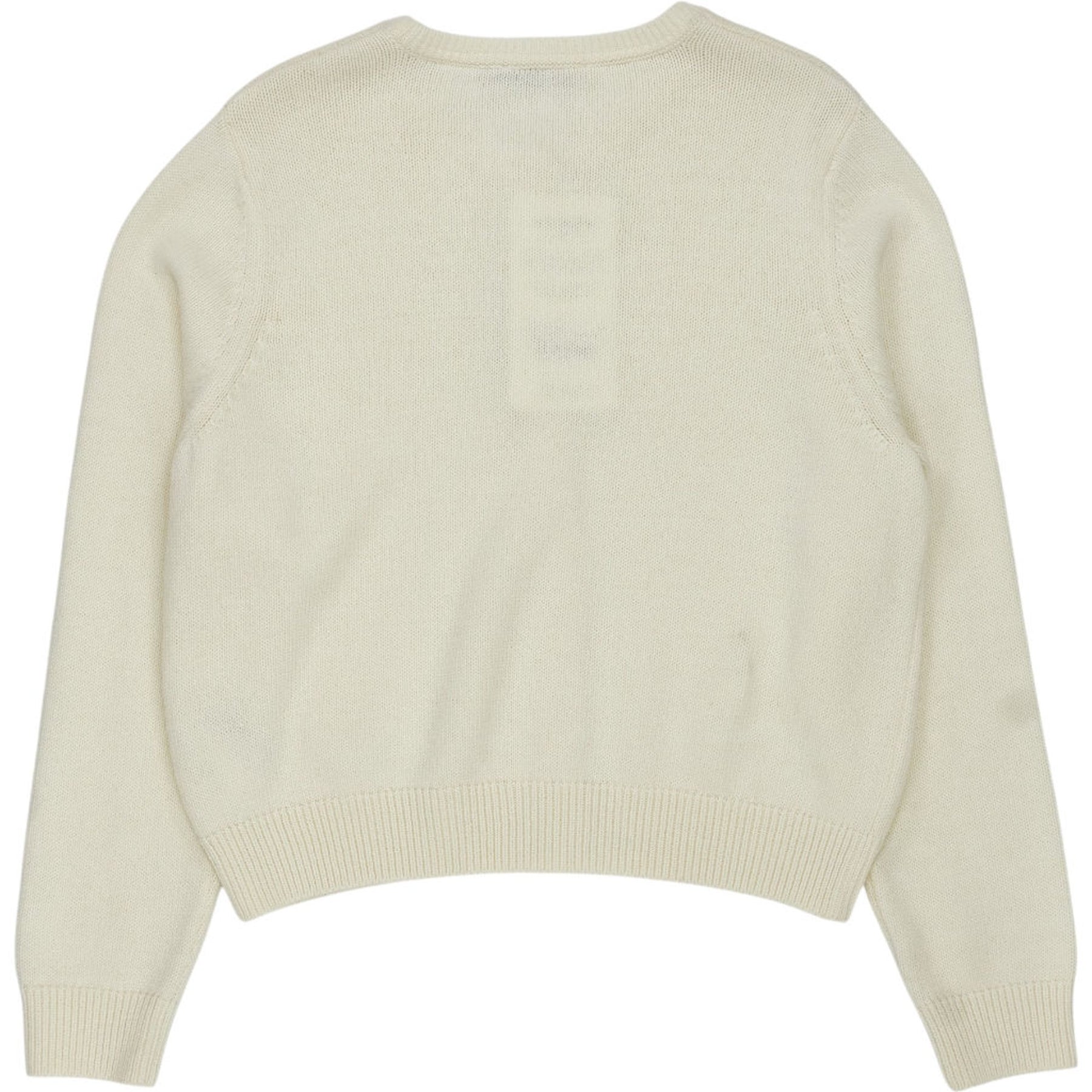 Baukjen Cream Wool Blend Crew Neck Cardigan