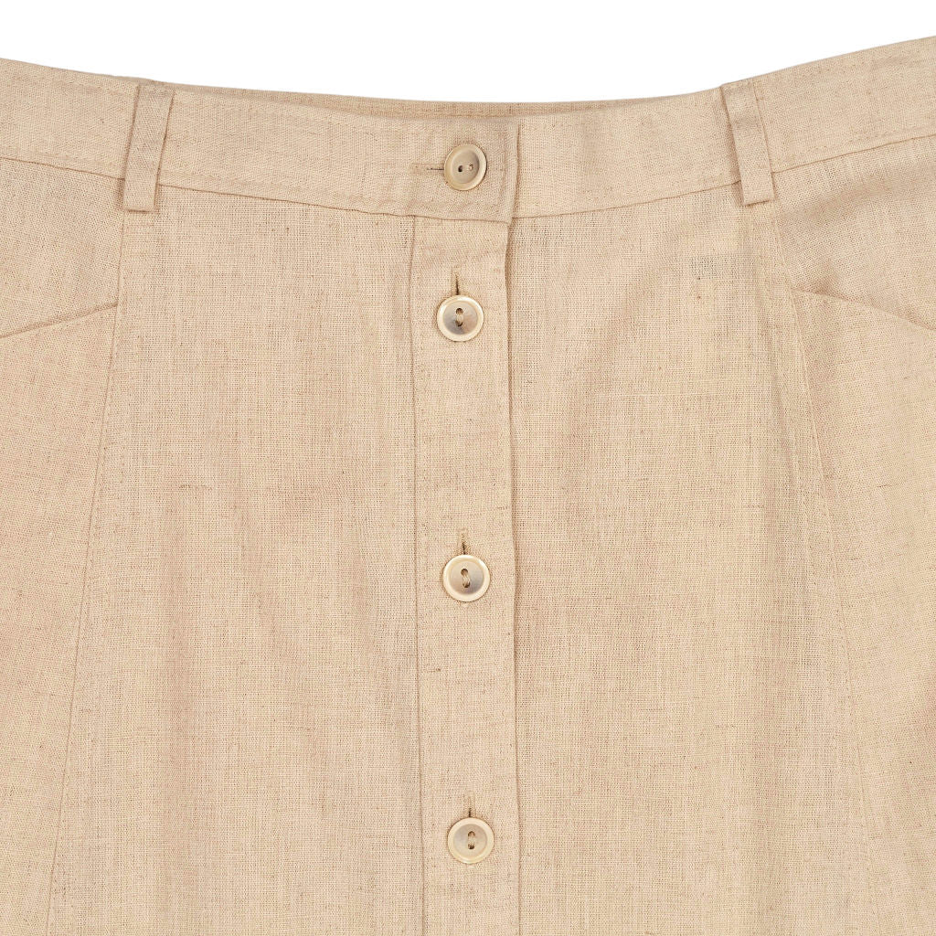 Marks & Spencer Beige Linen Blend Skirt